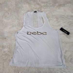 BEBE white sports tank top Size XL